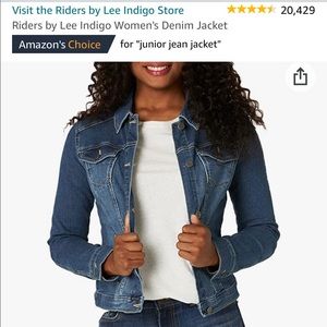 Riders by Lee Indigo Women's Denim Jacket, small, stretch